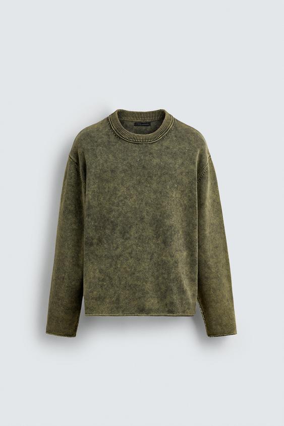 ZARA WASHED COTTON SWEATER