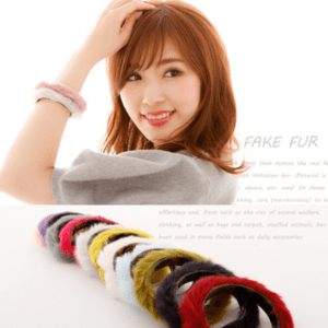 raffia 【JC2456】ミンクファーブレスレット 5color