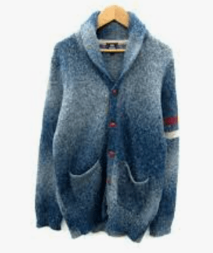 BEAMS ショールカラーニットカーディガン