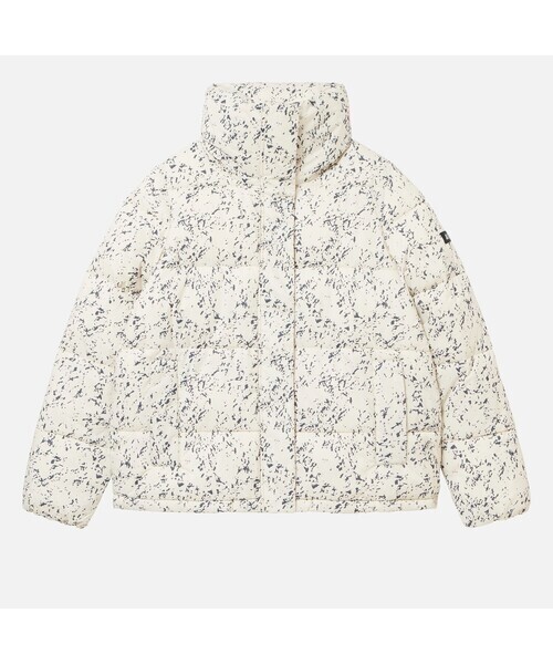 AIGLE 撥水 インサレーションフーデッドジャケットオールオーバープリント
