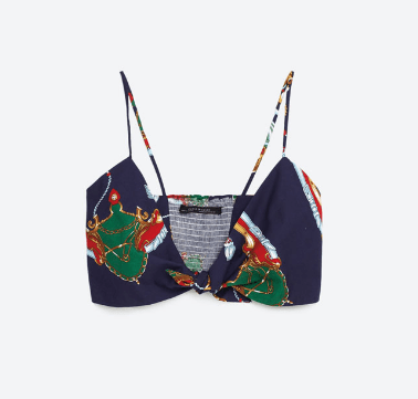 ZARA プリント地トップス