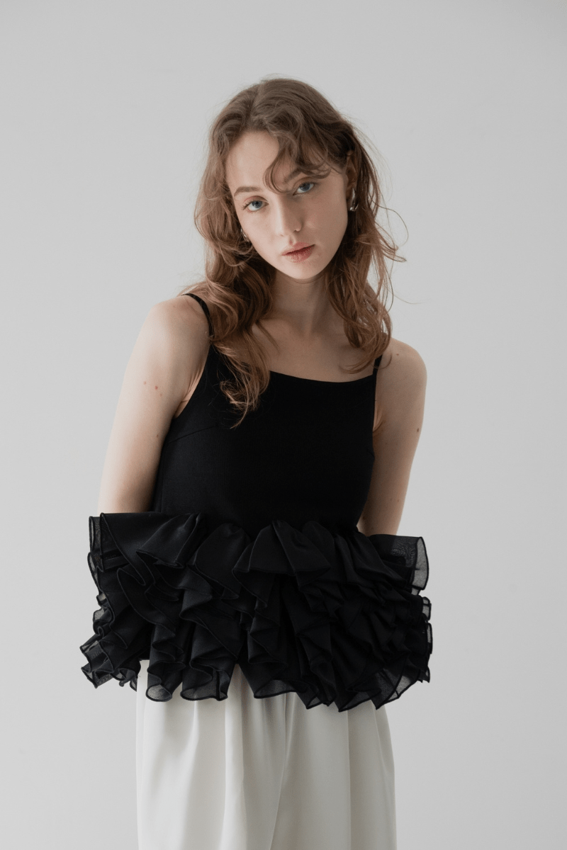 maison de Dolce. blossom cami/black