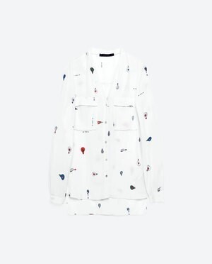 ZARA オープンバックブラウス