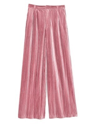 Lily Brown プリーツベロアパンツ