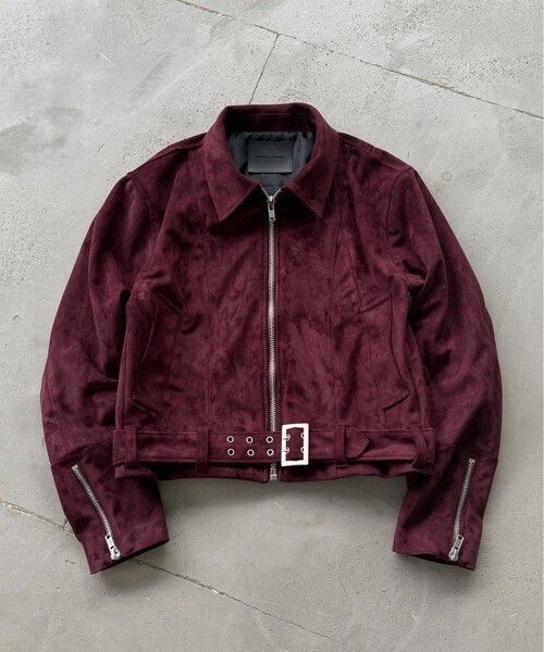 ANDER HUNK Faux Suede Riders Jacket
