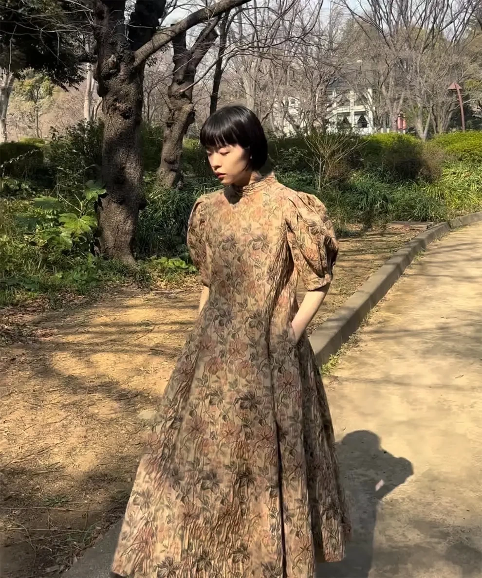 foufou jacquard dress "viatic"