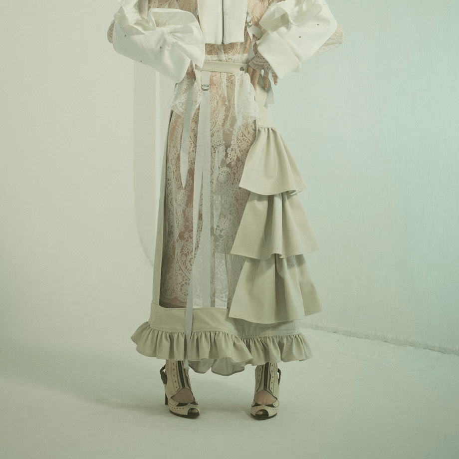 SHIROMA decorative ruffle skirt