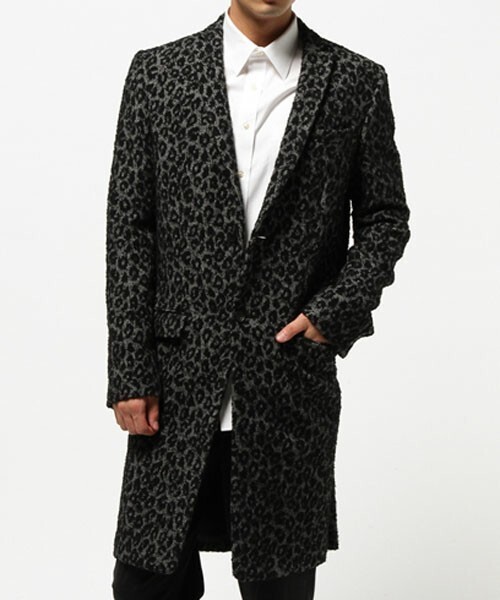 ato LEOPARD CHESTER COAT