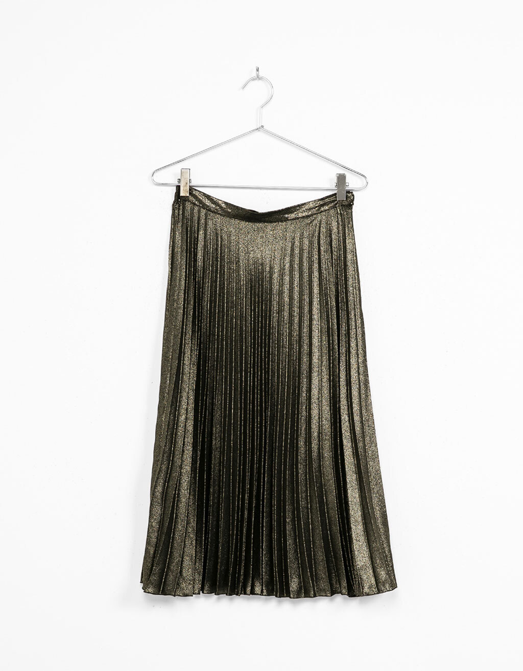 Bershka Shimmer crepe pleated skirt