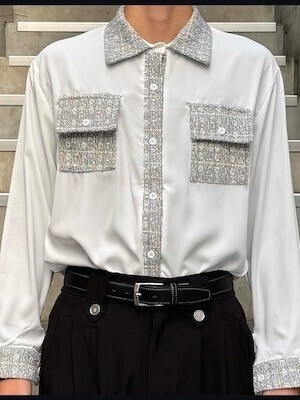 ALUDE blue 2pocket shirt