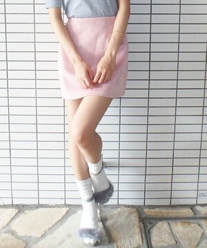 dazzlin フェイクスエード台形スカート