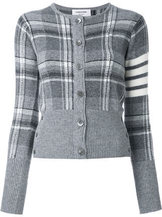 THOM BROWNE.NEW YORK チェック柄 カーディガン