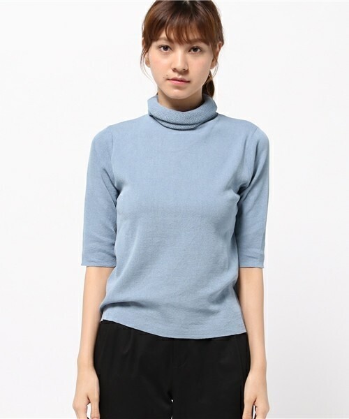 AMERI COLOR ROLL UP NECK KNIT