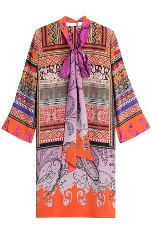 ETRO プリントシルクドレス
