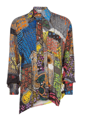 Vivienne Westwood MANHOLE ASYMMETRIC SQUIGGLE SHIRT