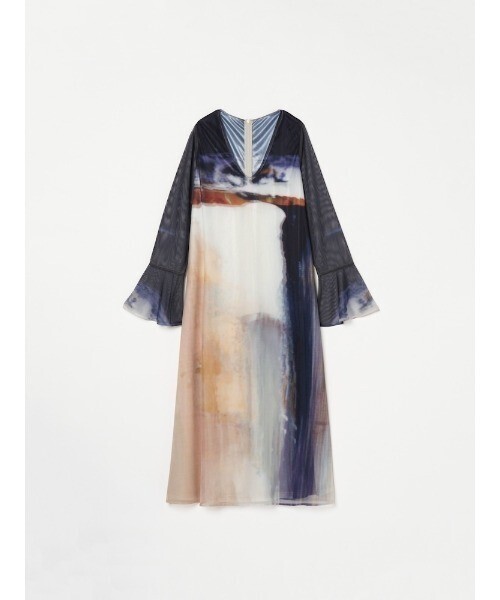 sahara Nature Print Layered Dress