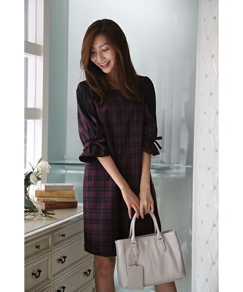 PATTERN fiona チェック柄Ａラインワンピース