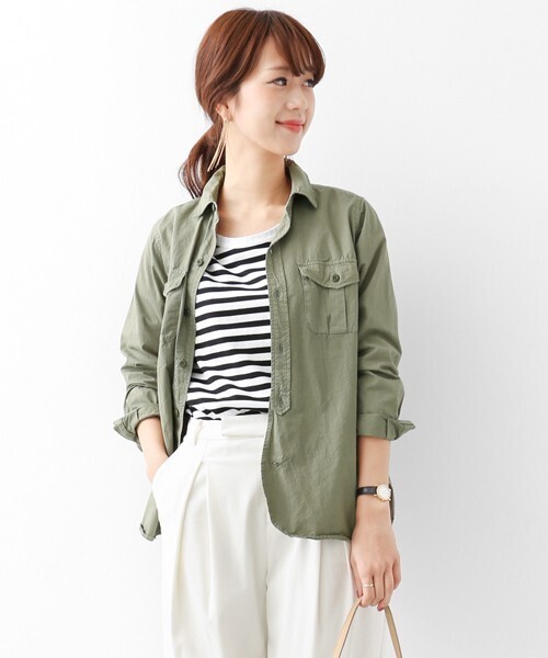 URBAN RESEARCH DOORS コットンワークシャツ