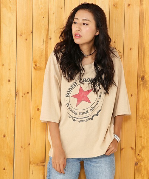 RODEO CROWNS WIDE BOWL Diner STAR 7分袖 Tシャツ
