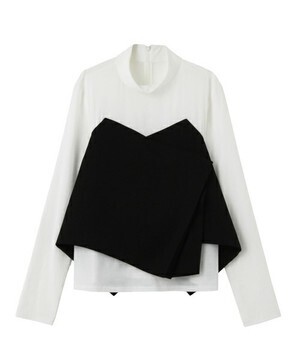 UN3D. BUSTIER LAYERED BLOUSE/ビスチェ レイヤードブラウス