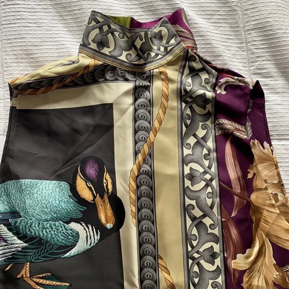 Salvatore Ferragamo sleeveless scarf print dress