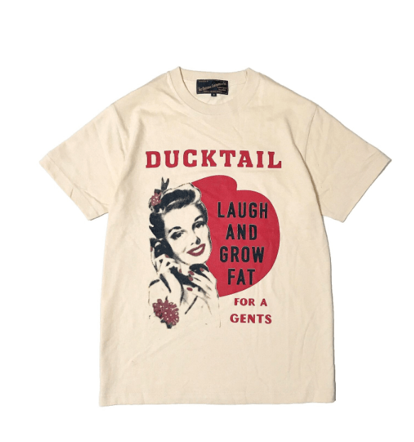 DUCKTAIL CLOTHING 50sデザイン ピンナップガール アドバタイジング 半袖 Tシャツ
