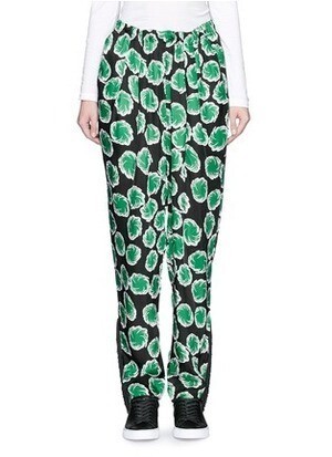 TOGA Swirl print drawstring cupro pants
