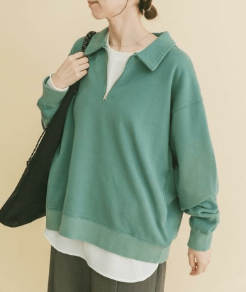 URBAN RESEARCH ITEMS ハーフジップフェード裏毛プルオーバー