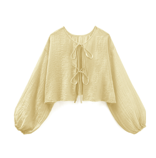 GRL 前後2Wayシフォンリボンカーディガン