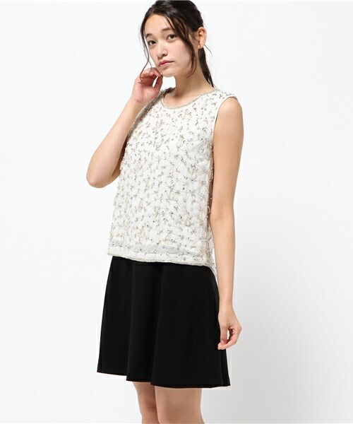 GRACE CONTINENTAL ビジューレイヤードワンピース