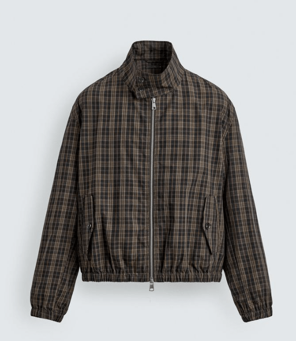 ZARA チェック柄軽量ジャケット