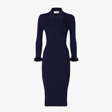 FENDI Blue Wool And Silk Dress