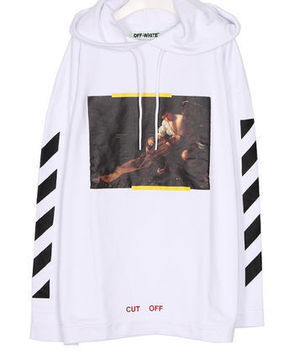 OFF-WHITE CUT-OFF Printing パーカー
