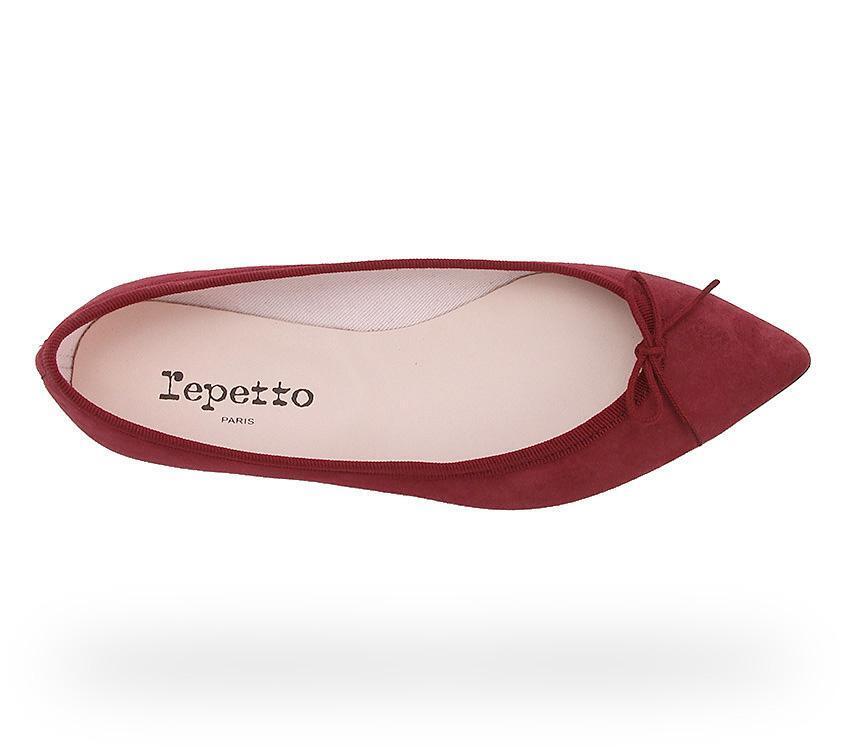 Repetto Brigitte Ballerina Goatskin suede Drama Red