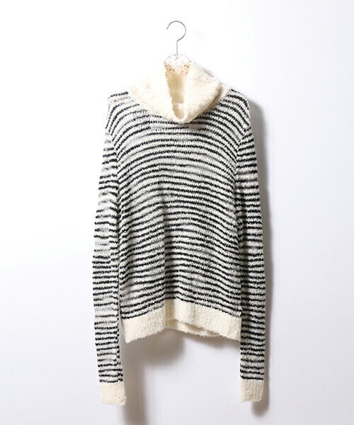 ANREALAGE NOISE BORDER TURTLENECK SWEATER