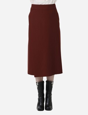 beautiful people wool w cloth semi falare skirt
