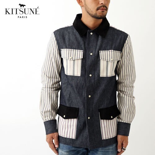 MAISON KITSUNE KINO PATCHED SHIRT