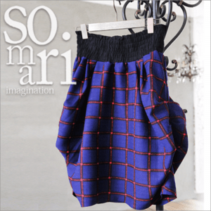 osharewalker osharewalker/somariコクーンチェックスカート(OH-1343)