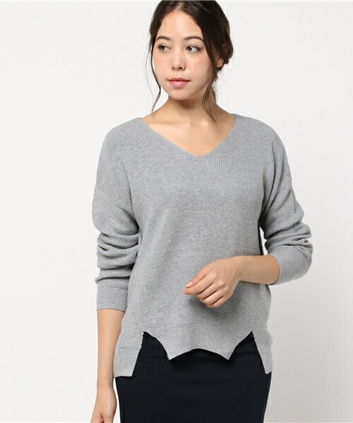 earth music & ecology ゆるVネックニットプルオーバー