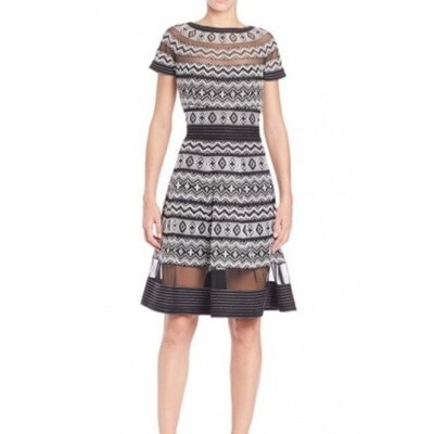 TADASHI SHOJI Bateau Neck Short Dress