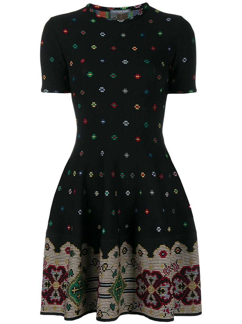 Alexander McQueen 刺繍ディテール ジャガードワンピース