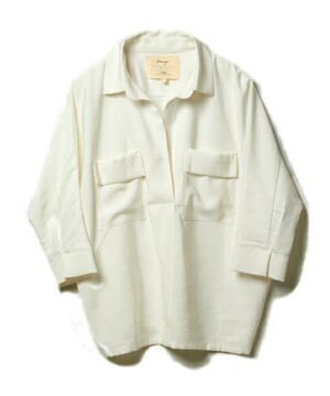 DRWCYS レーヨンツイルフラップシャツ