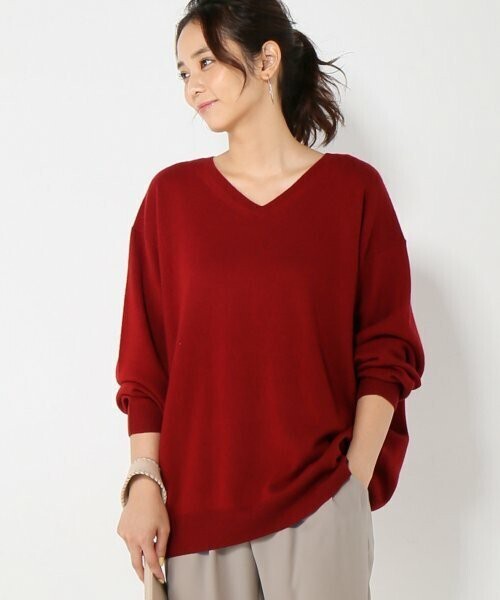 Plage 3/8 per plage　Wo/Ca メンズサイズVネックニット◆