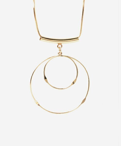 AZUL by moussy ダブルリングトップロングネックレス