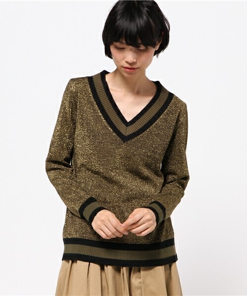 GRACE CONTINENTAL バイカラーカフスラメトップ
