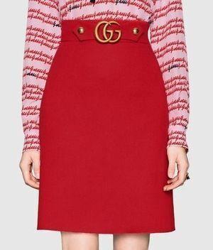 GUCCI ウールシルク ニースカート