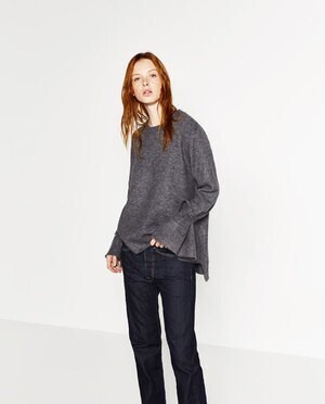ZARA リボンスリーブセーター
