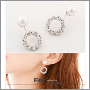 raffia 【JC2419】JewCas 2016A/Wフェールメタリックパックキャッチピアス