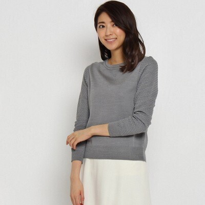 SunaUna 変わり編み切り替えニット