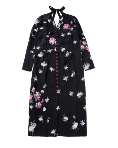 MARC JACOBS L/S V-Neck Midi Dress